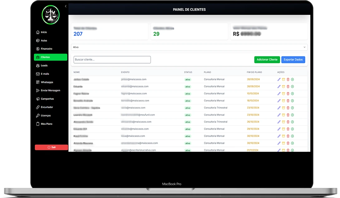 Escritório Lucrativo Dashboard